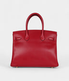 HM BK 30 Rouge Vif Tadelakt Gold Hardware