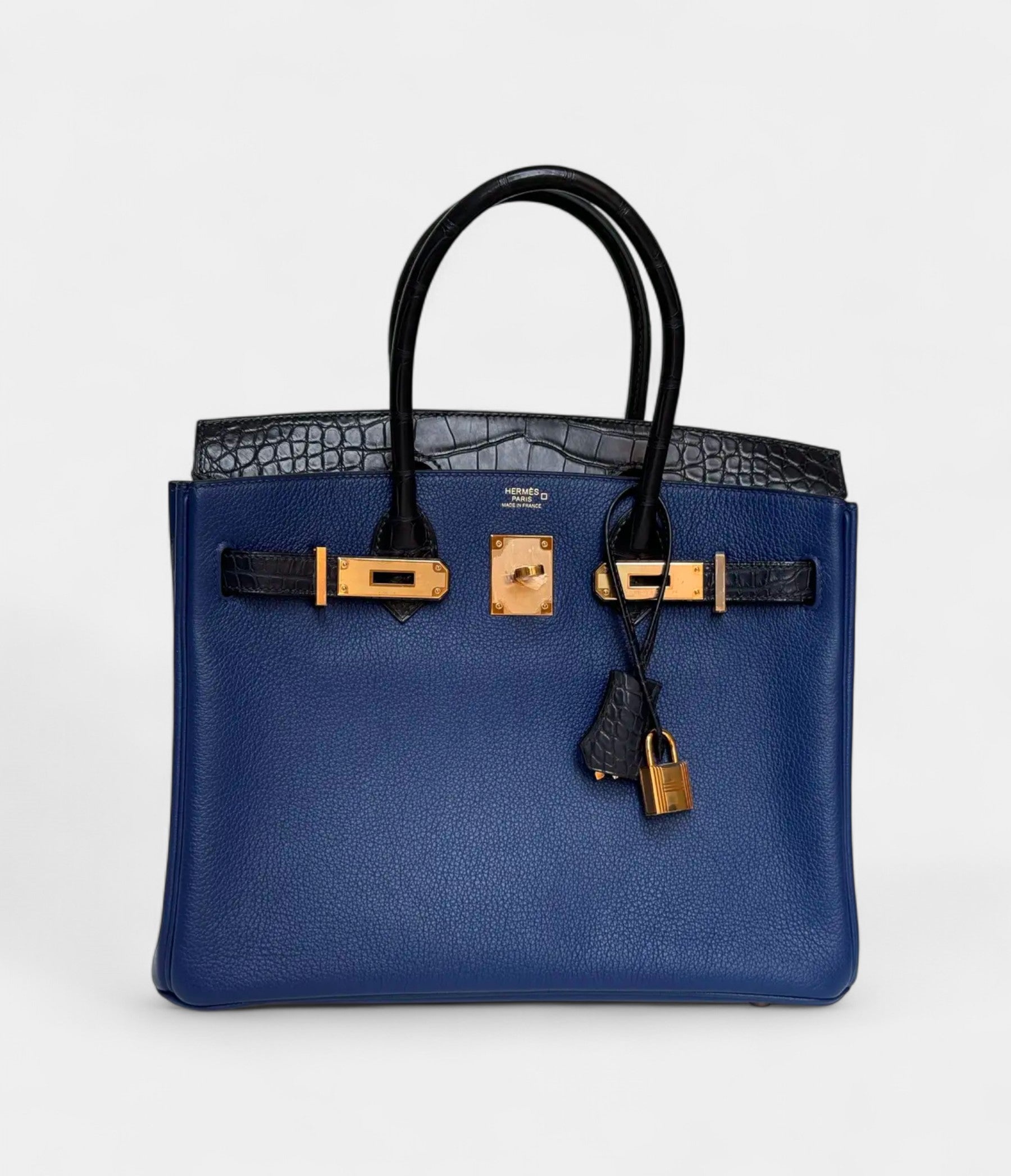Hermes BK 30 Touch Blue Sapphire Handbag