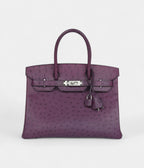 HM BK 30 Violet Ostrich Palladium Hardware