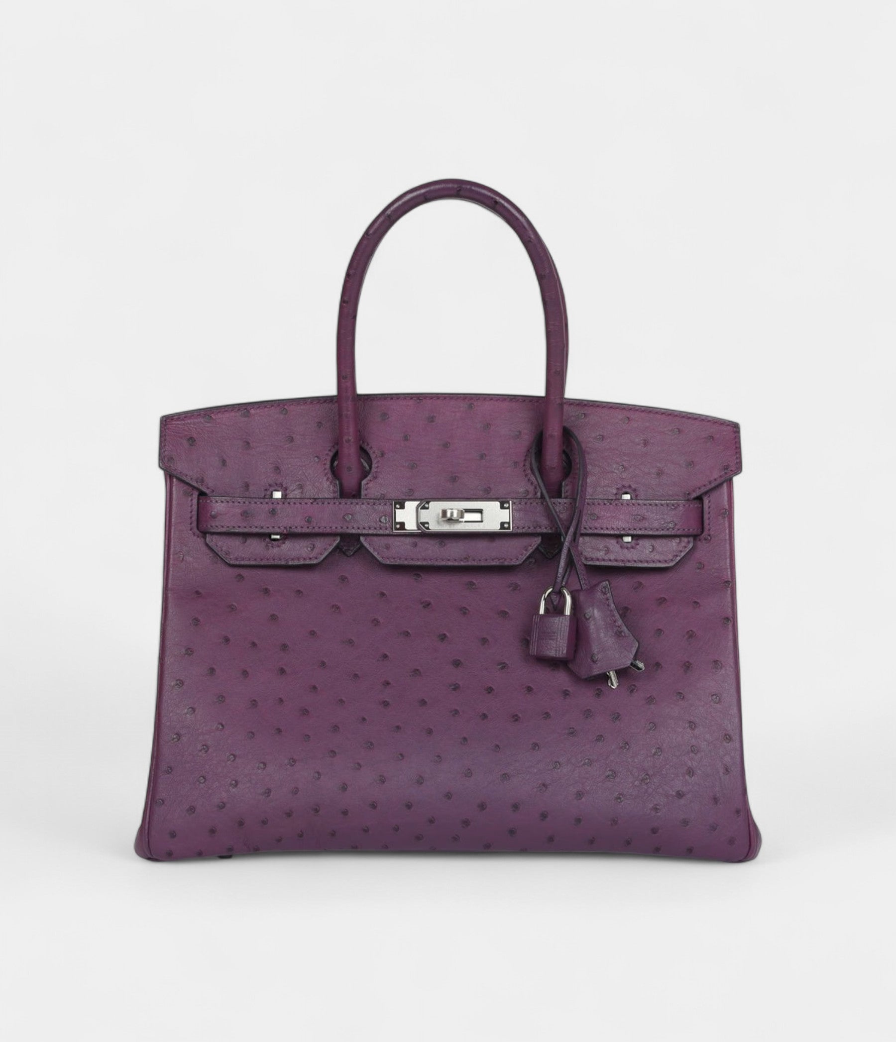HM BK 30 Violet Ostrich Palladium Hardware