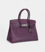 HM BK 30 Violet Ostrich Palladium Hardware