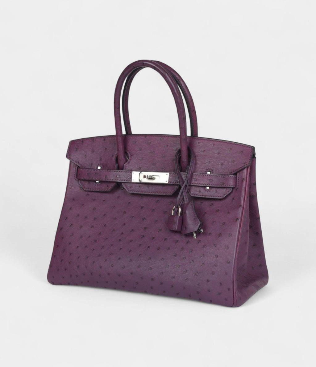HM BK 30 Violet Ostrich Palladium Hardware