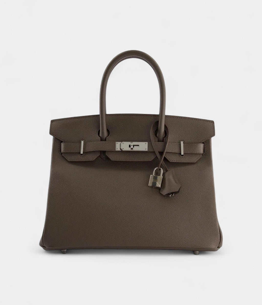HM BK 30 Retourne in Gris Etain Epsom Leather Bag