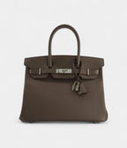 HM BK 30 Retourne in Gris Etain Epsom Leather Bag