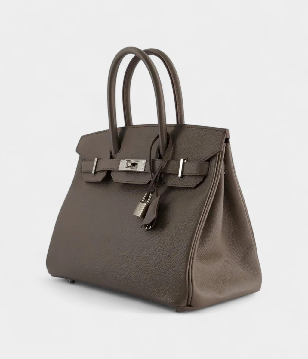 HM BK 30 Retourne in Gris Etain Epsom Leather Bag