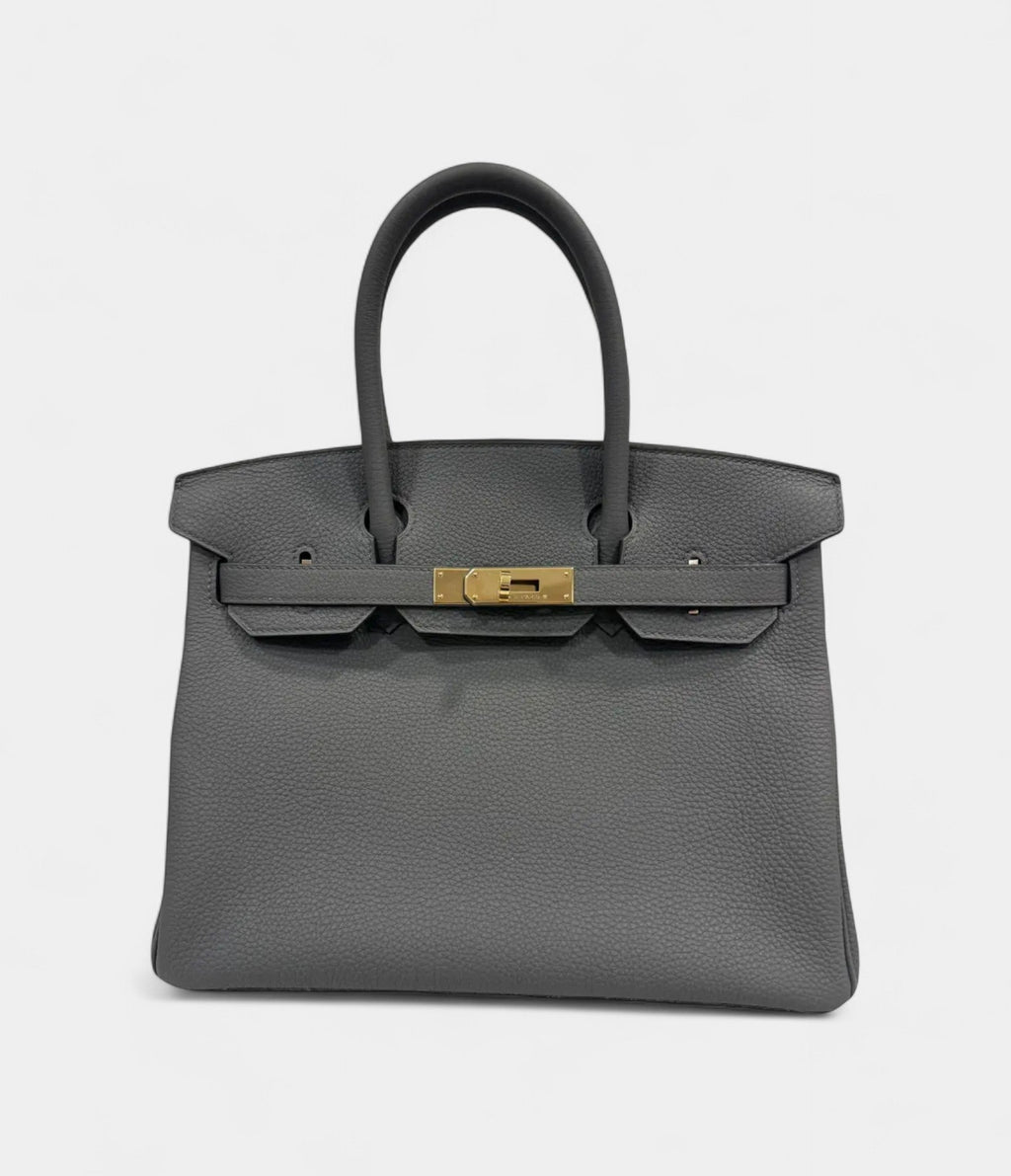 Hermes BK 30 gris etain goldware