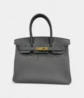 Hermes BK 30 gris etain goldware