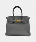 Hermes BK 30 gris etain goldware