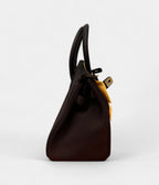 HM BK 30 in Blue Nuit Togo Leather with Gold Hardware