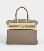 Hermes BK 30 in Etoupe, Togo leather with Gold Hardware