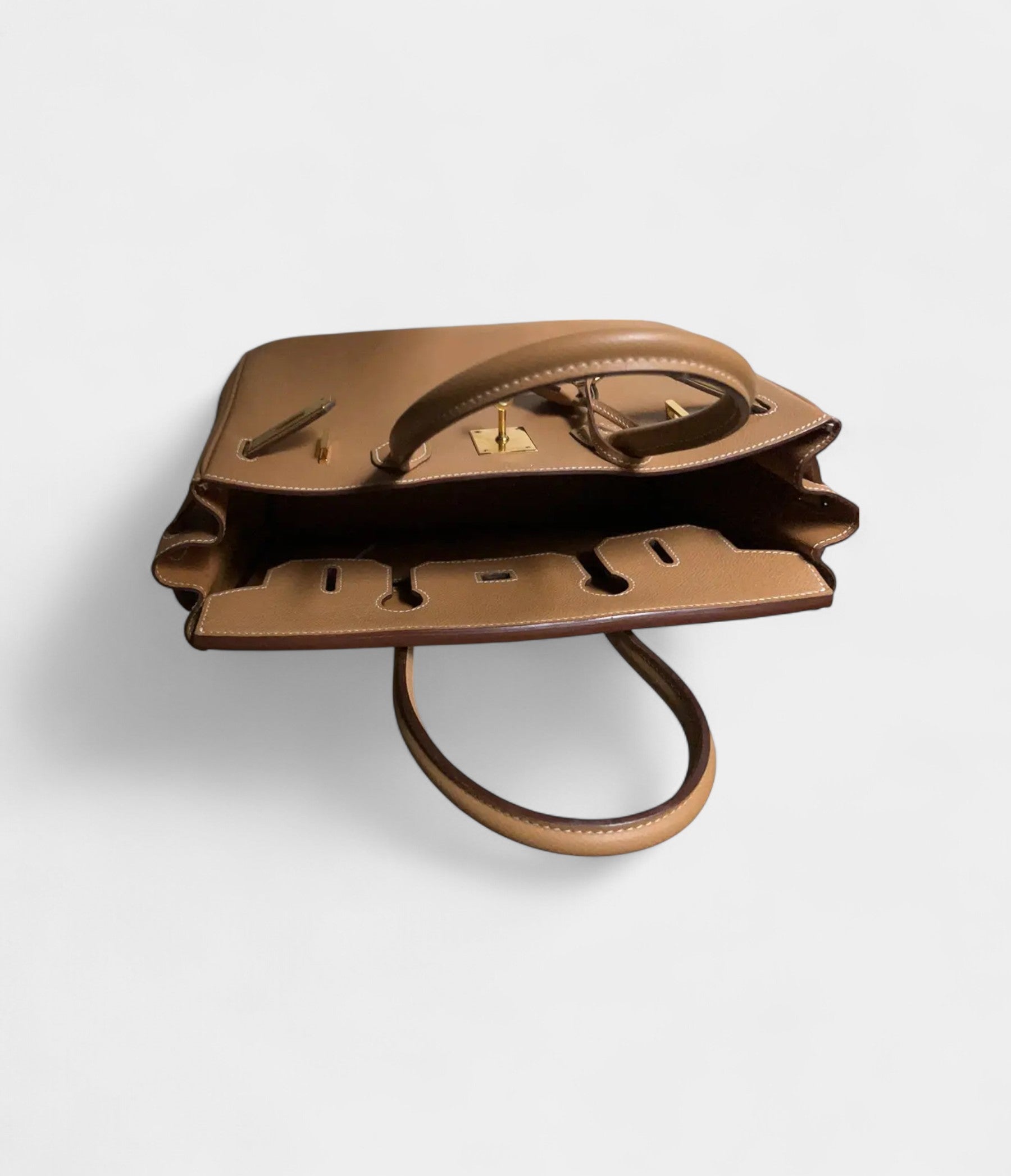 HM BK 30 in Togo Leather with Gold Hardware