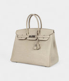 HM BK 35 Beton Matte Alligator Palladium Light Brown Hardware