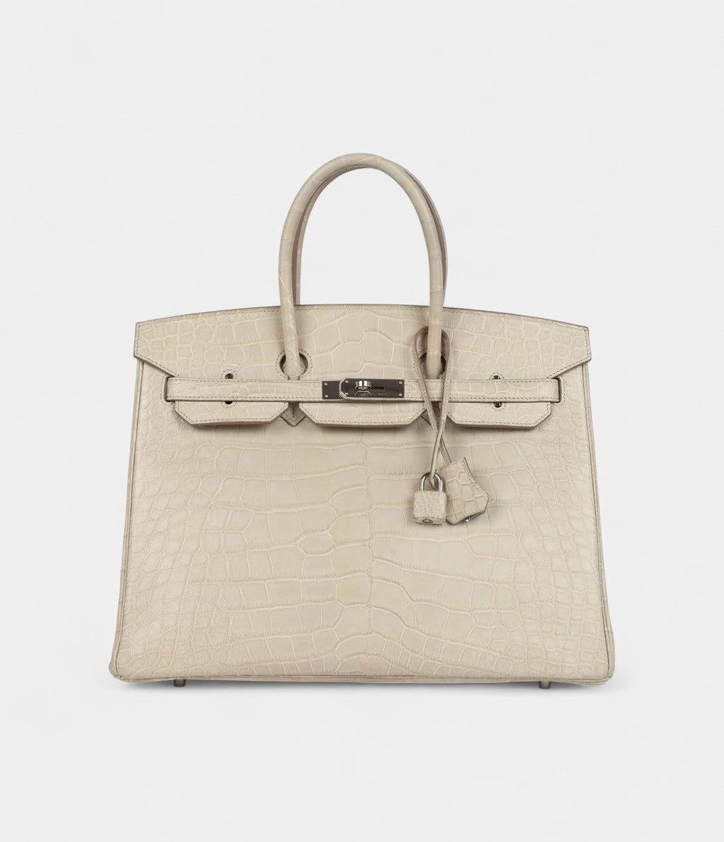 HM BK 35 Beton Matte Alligator Palladium Light Brown Hardware