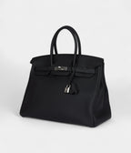 HM BK 35 Black Togo Palladium Hardware