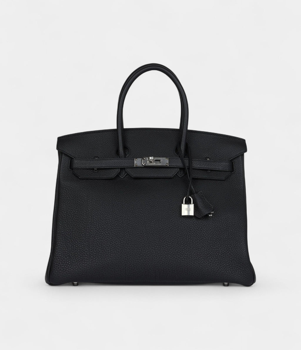 HM BK 35 Black Togo Palladium Hardware
