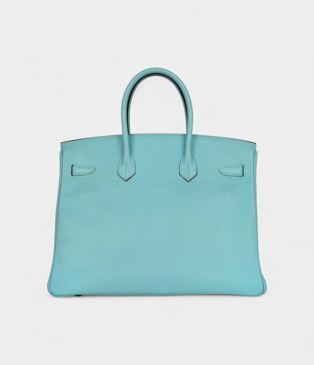 HM BK 35 Bleu Atoll Epsom Gold Hardware