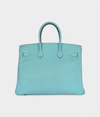 HM BK 35 Bleu Atoll Epsom Gold Hardware