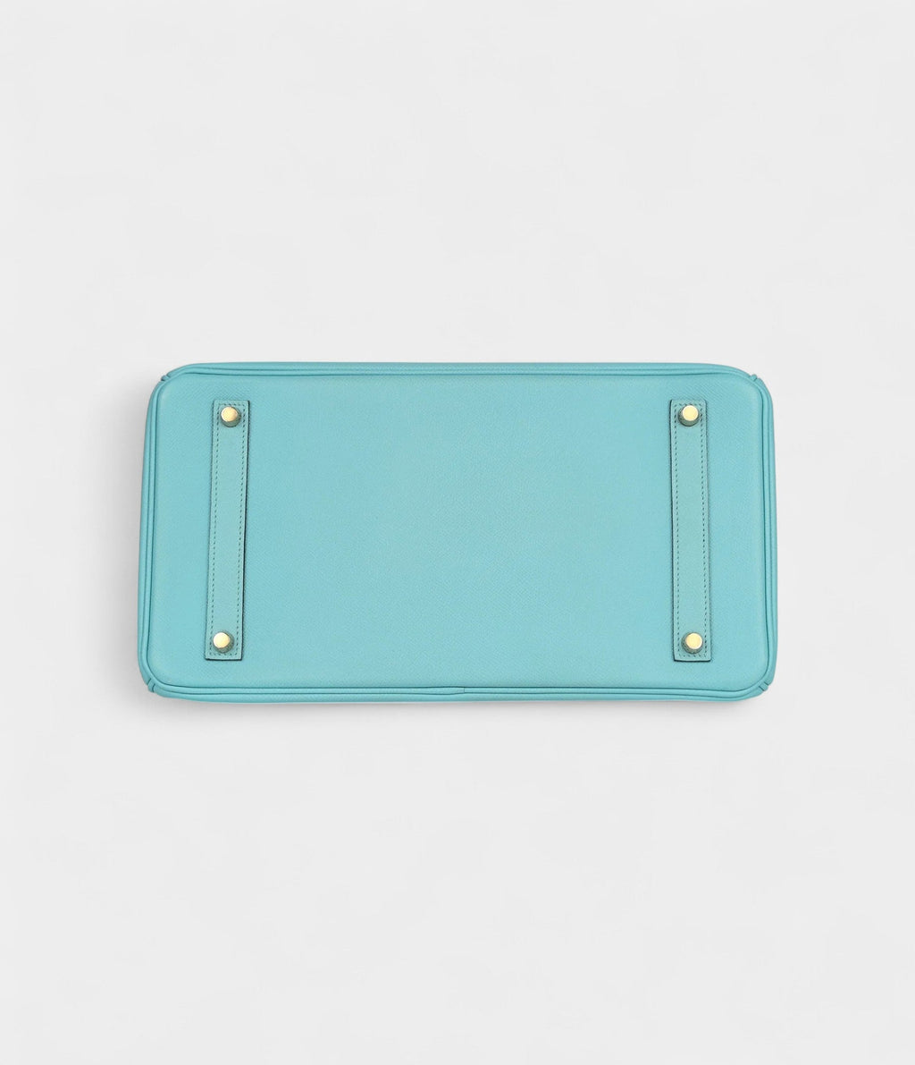 HM BK 35 Bleu Atoll Epsom Gold Hardware