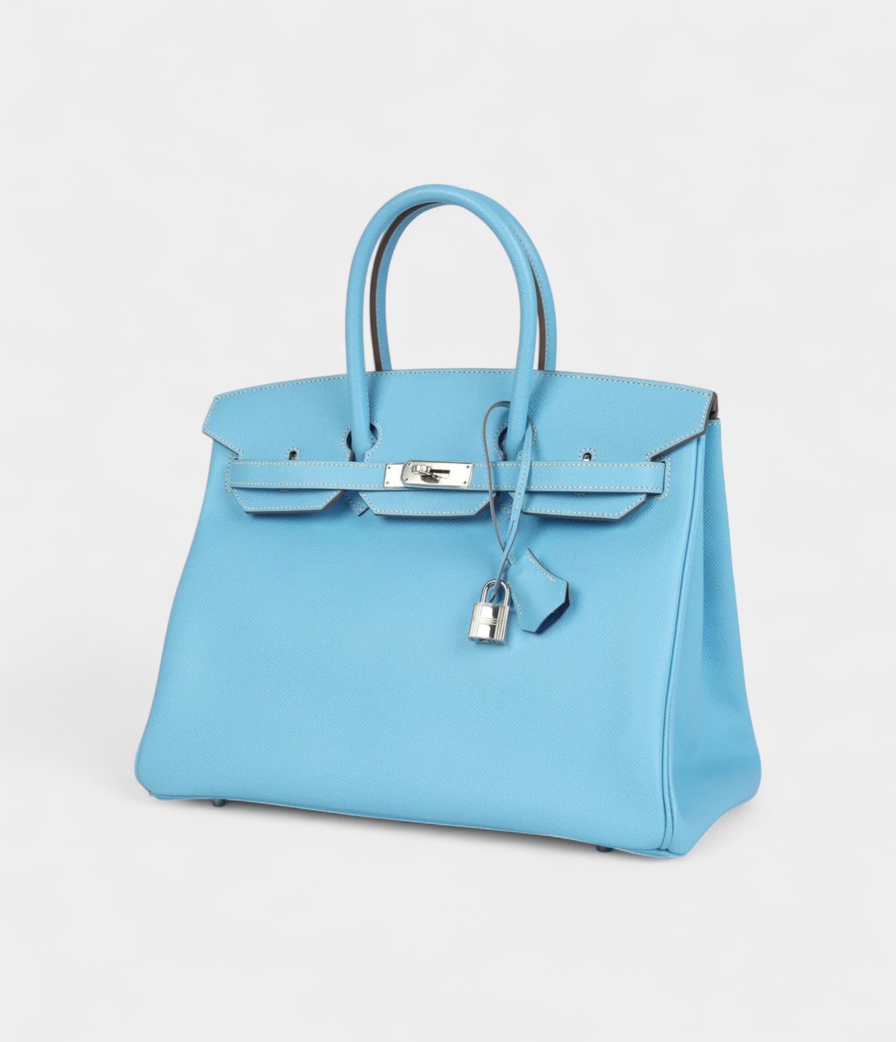 HM BK 35 Bleu Celeste Candy Epsom Palladium Hardware