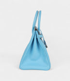 HM BK 35 Bleu Celeste Candy Epsom Palladium Hardware