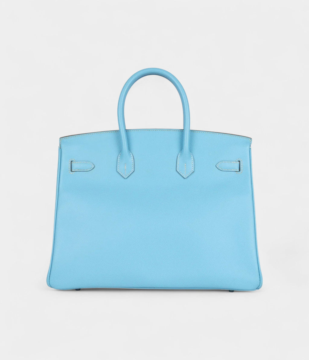 HM BK 35 Bleu Celeste Candy Epsom Palladium Hardware