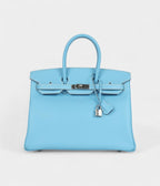HM BK 35 Bleu Celeste Candy Epsom Palladium Hardware