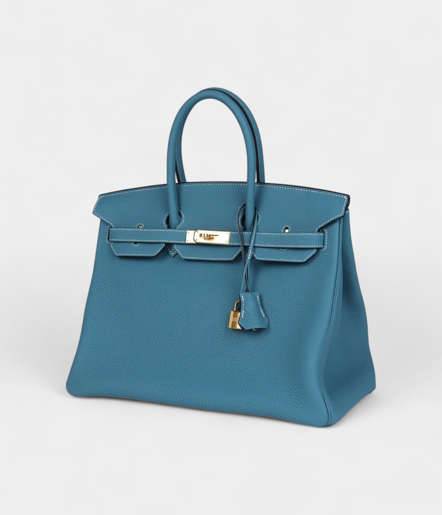 HM BK 35 Blue Jean Togo Gold Hardware
