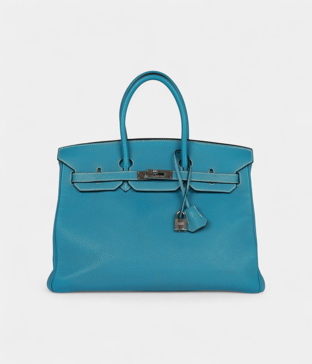 HM BK 35 Blue Jean Togo Palladium Hardware