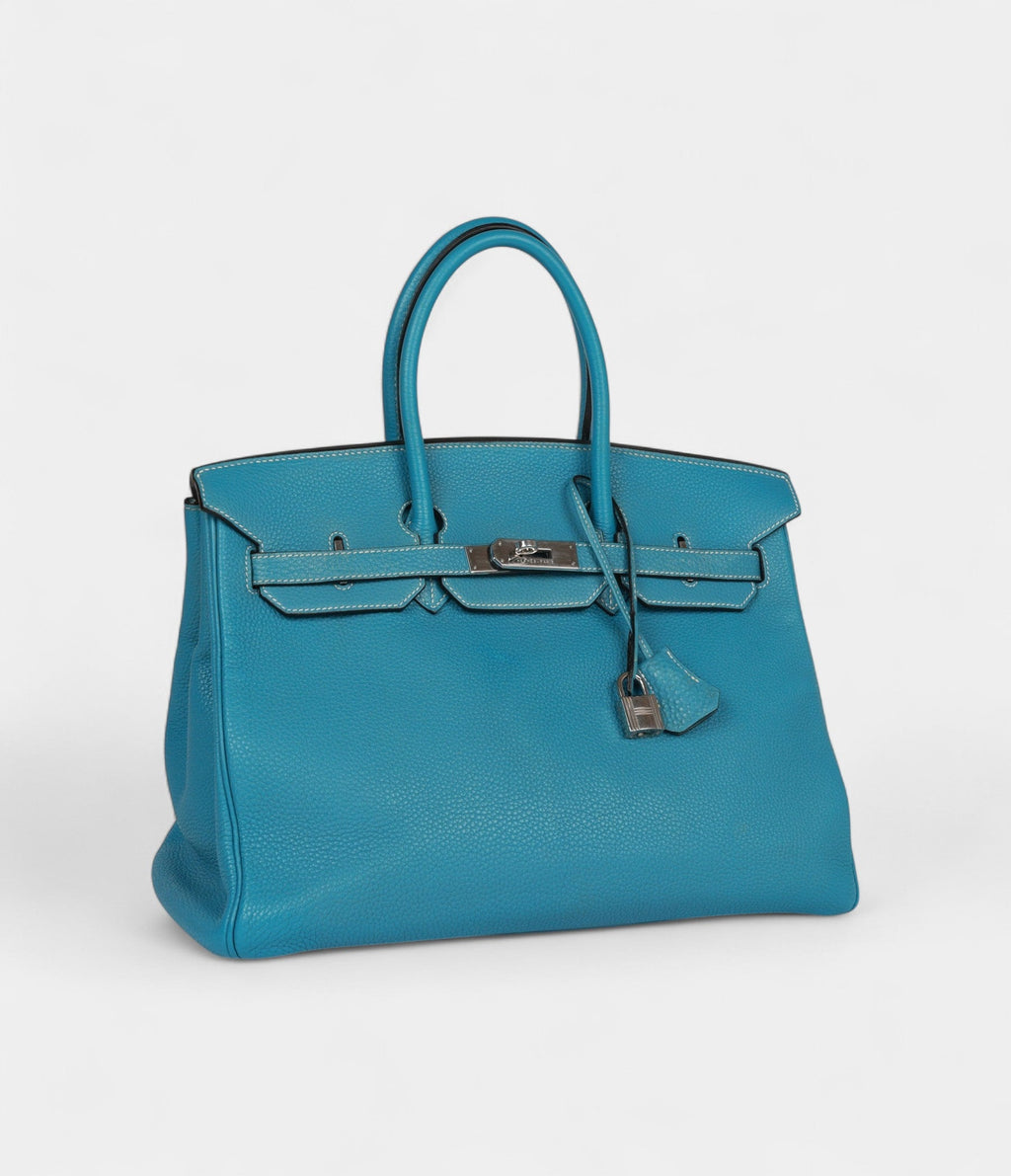 HM BK 35 Blue Jean Togo Palladium Hardware