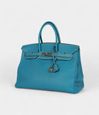 HM BK 35 Blue Jean Togo Palladium Hardware