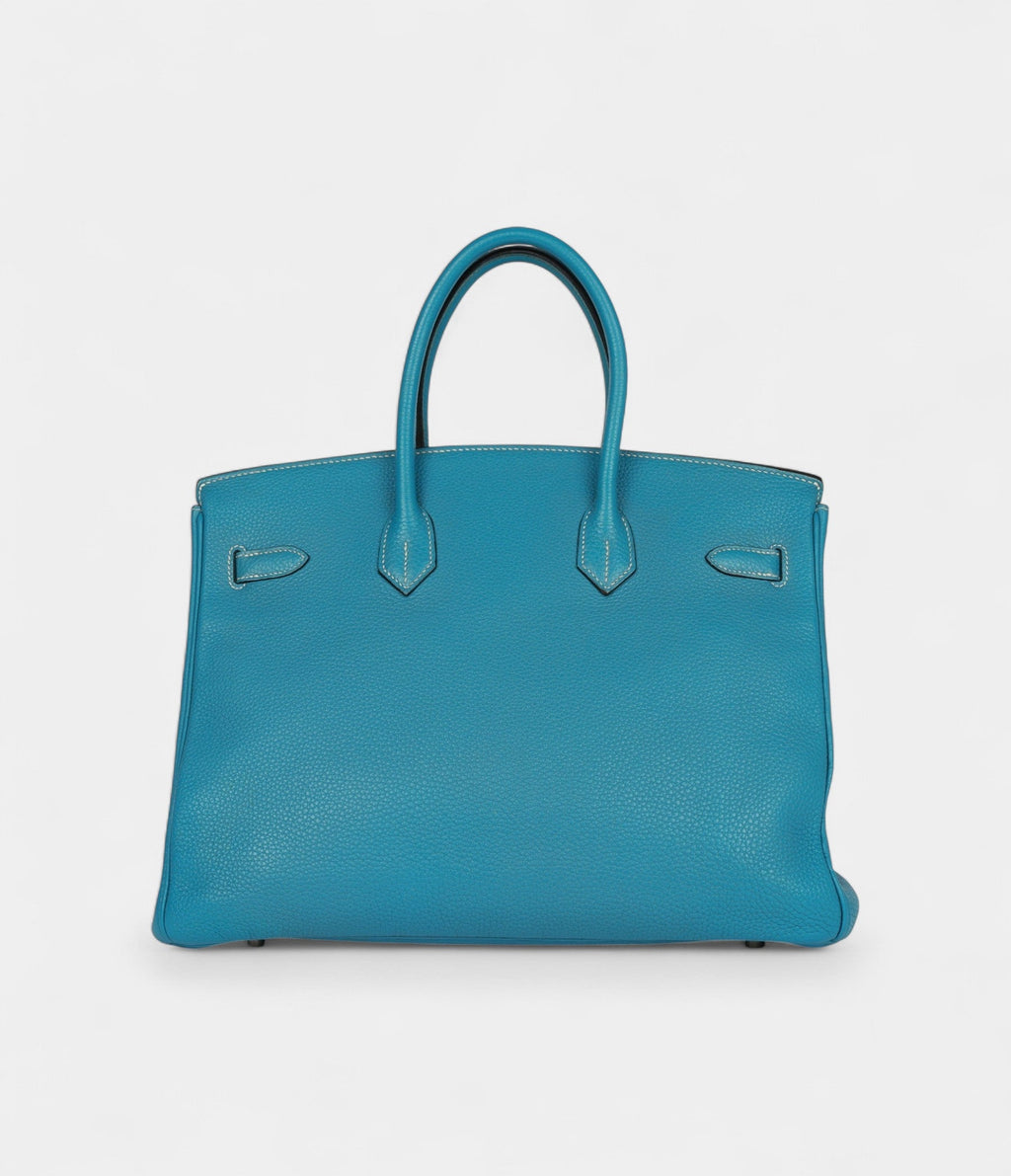 HM BK 35 Blue Jean Togo Palladium Hardware