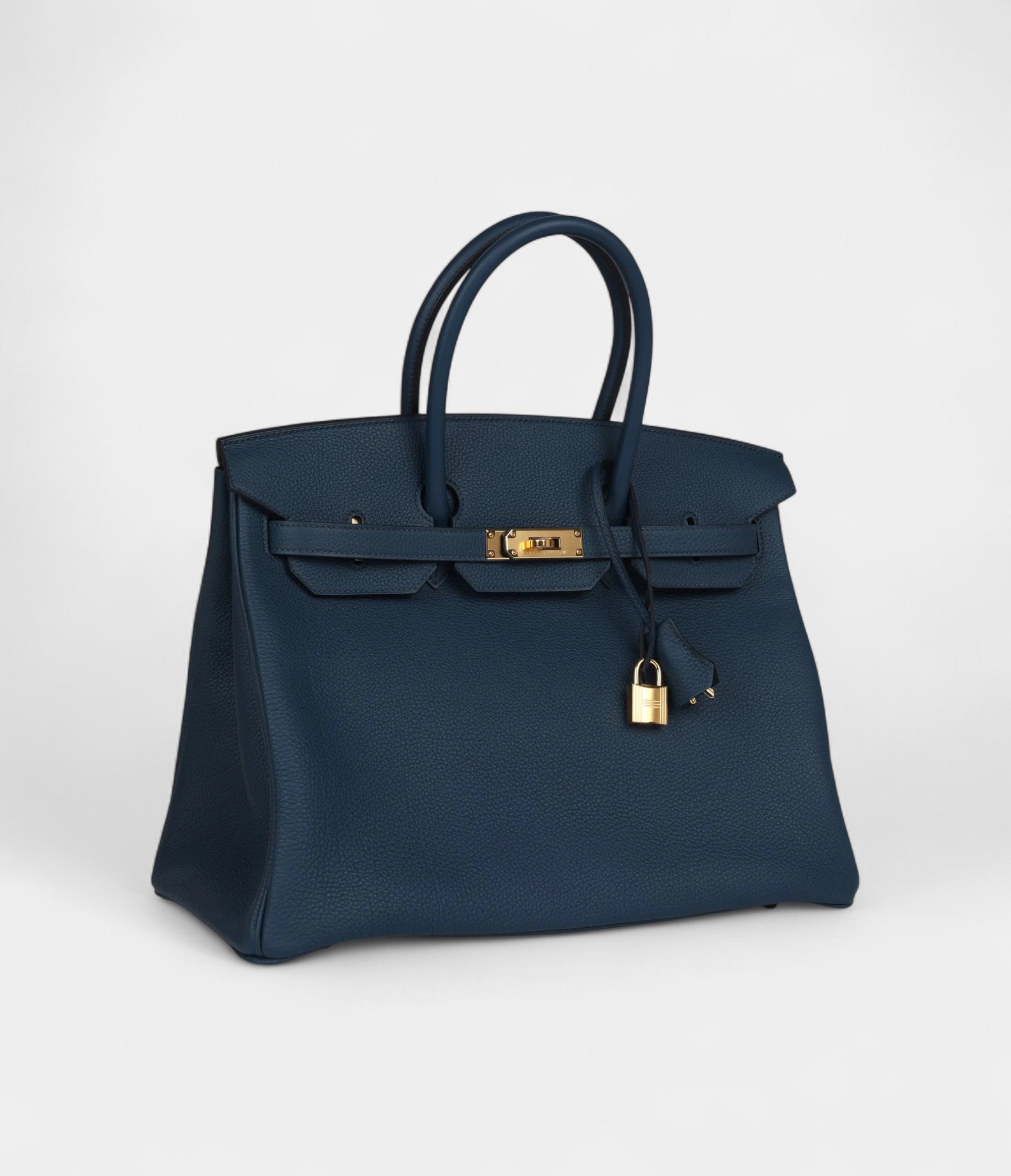 HM BK 35 Bleu De Prusse Togo Gold Hardware