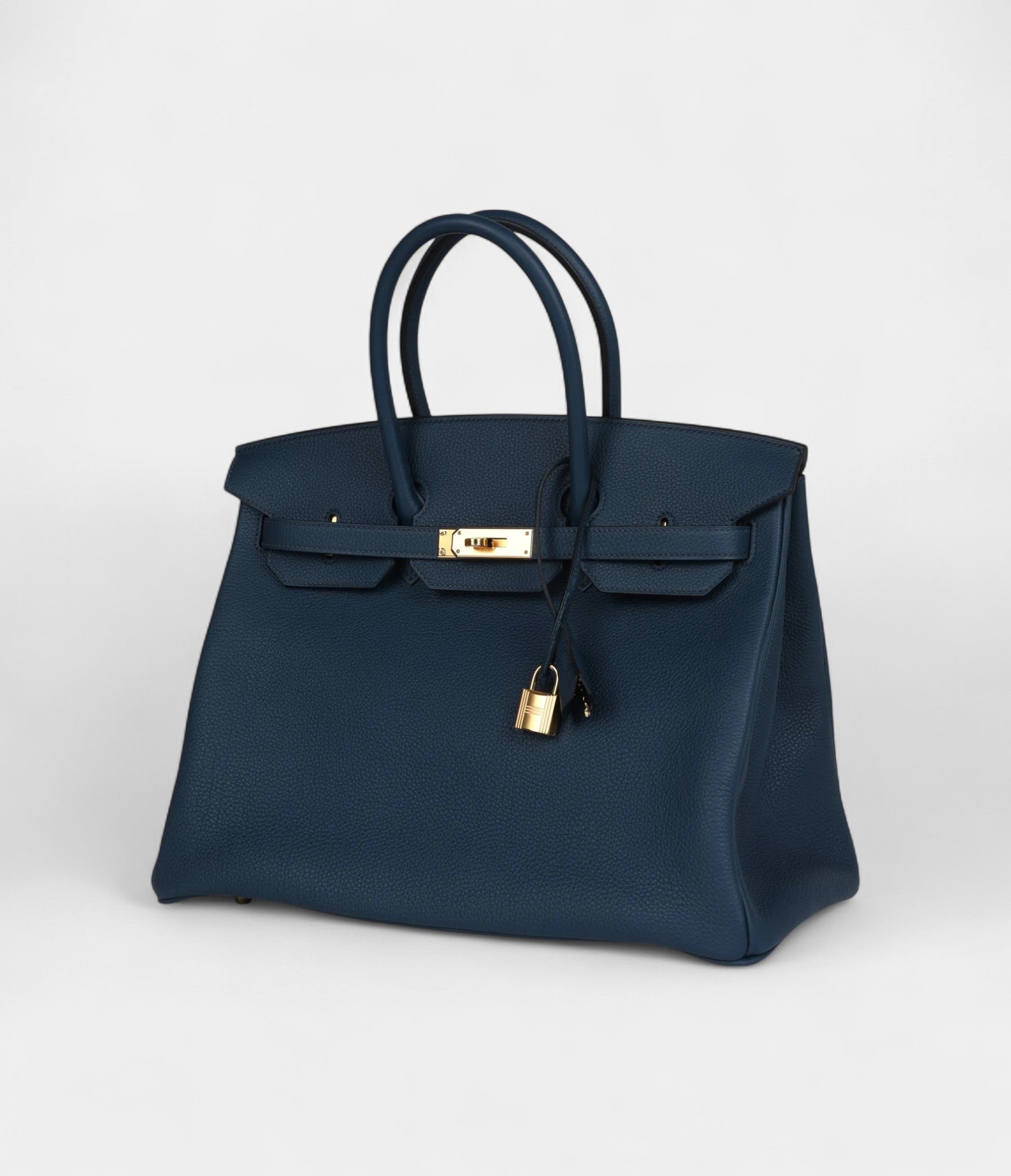 HM BK 35 Bleu De Prusse Togo Gold Hardware