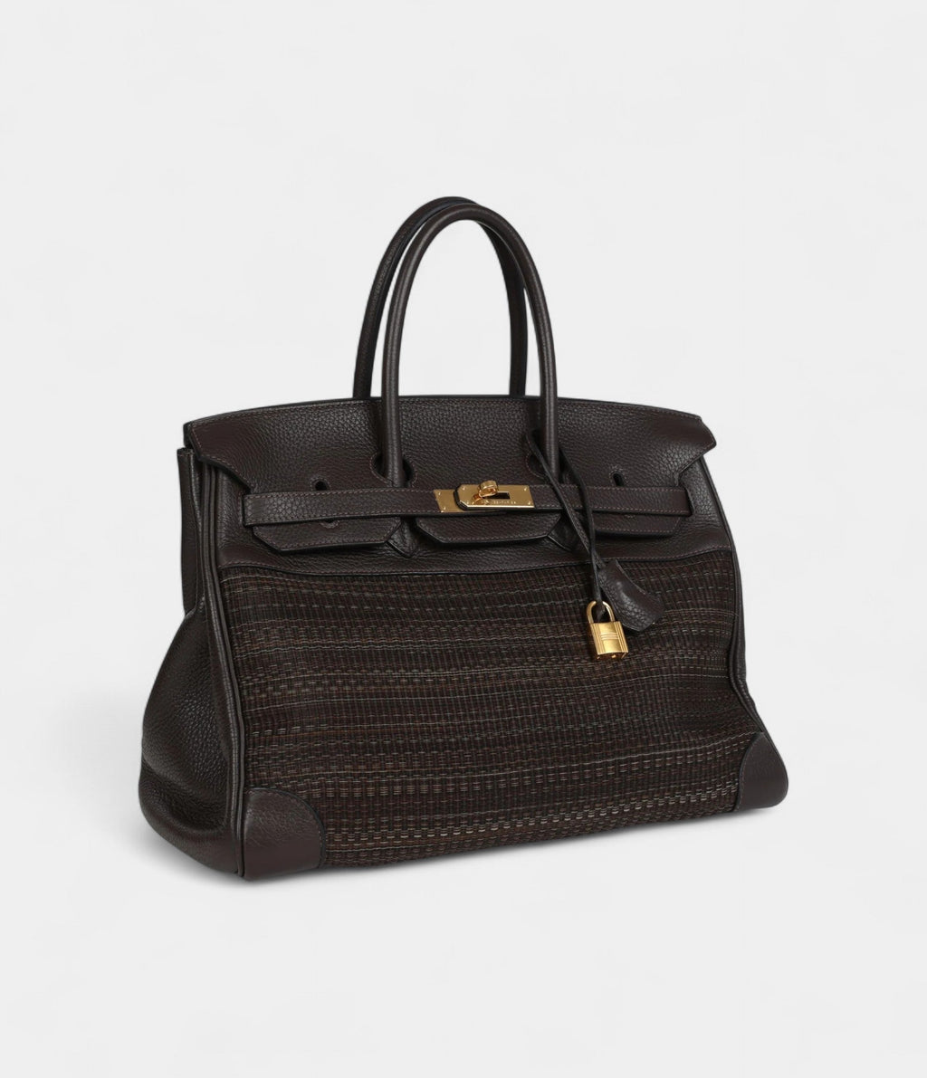 HM BK 35 Chocolate Clemence and Crinoline Gold Hardware