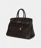 HM BK 35 Chocolate Clemence and Crinoline Gold Hardware