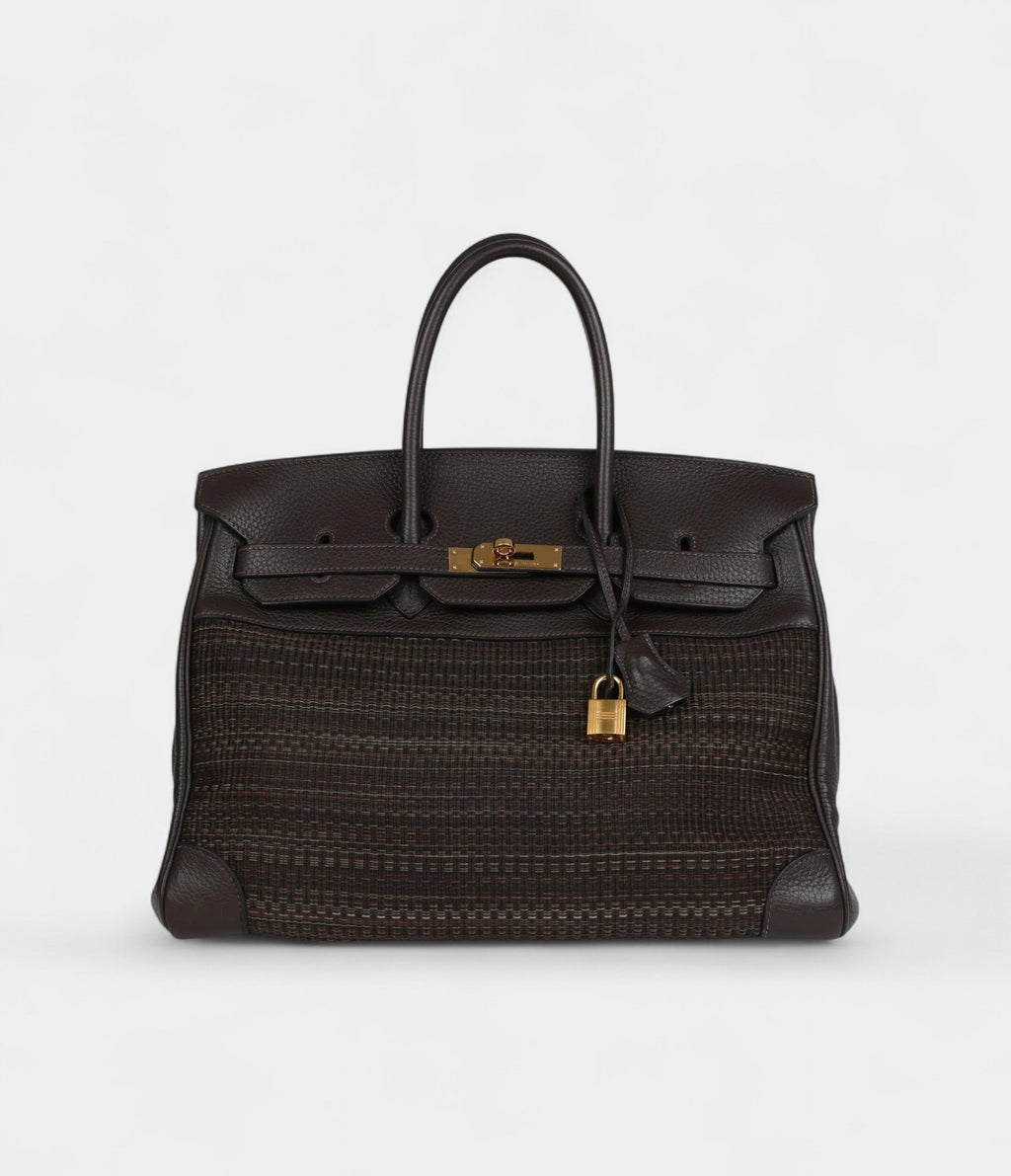 HM BK 35 Chocolate Clemence and Crinoline Gold Hardware