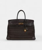 HM BK 35 Chocolate Clemence and Crinoline Gold Hardware