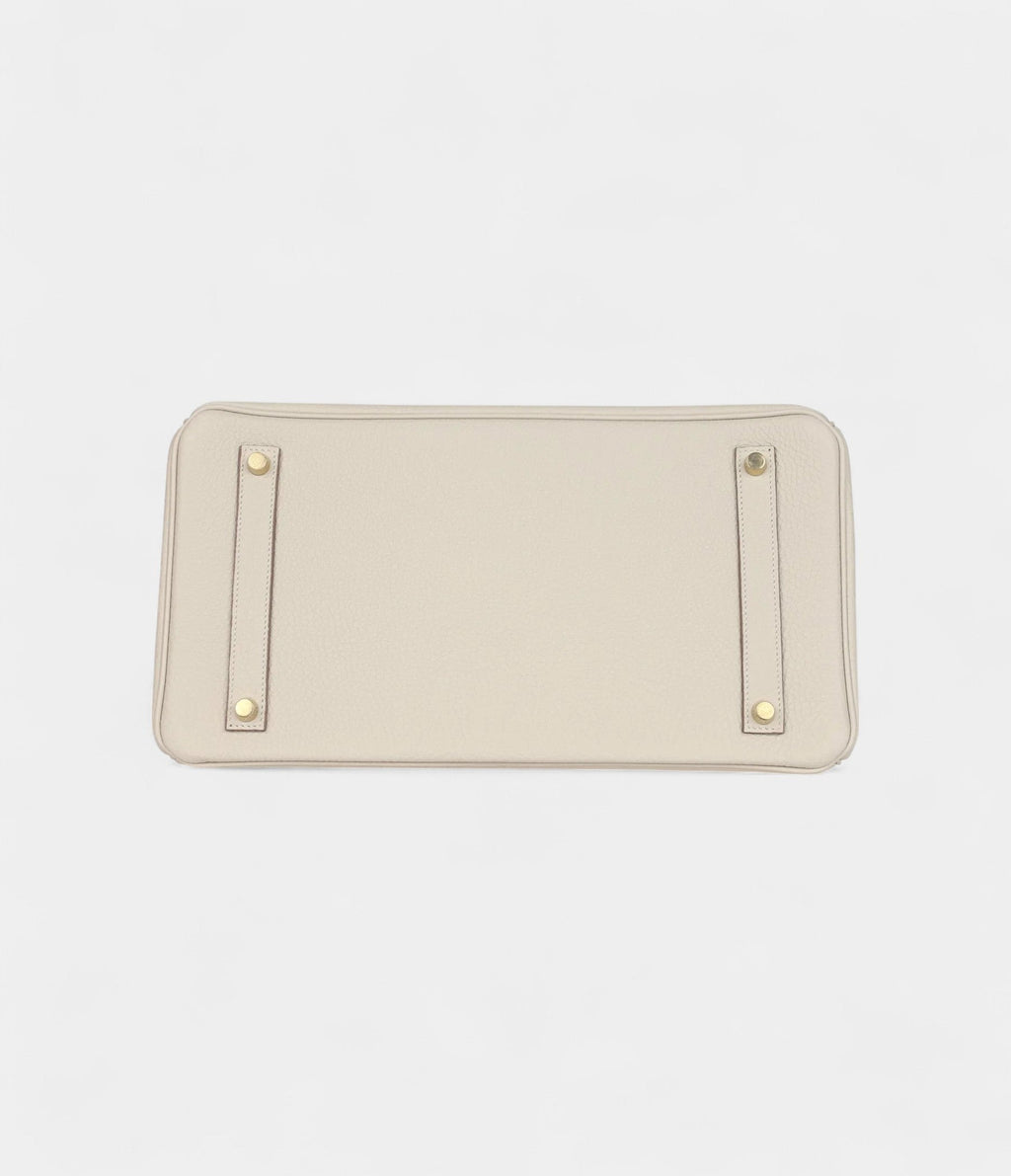 HM BK 35 Craie Togo Gold Hardware