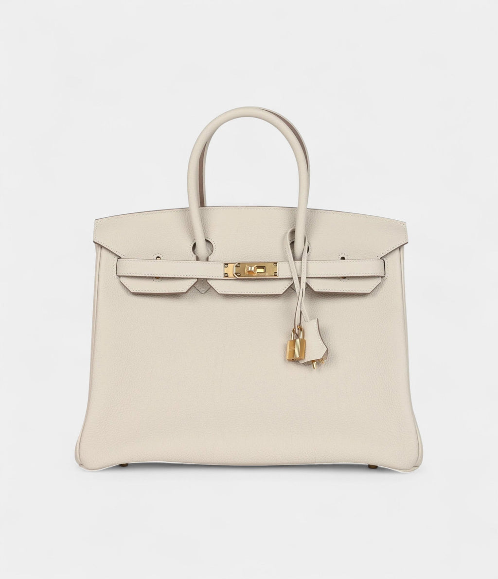 HM BK 35 Craie Togo Gold Hardware