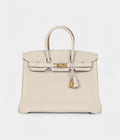 HM BK 35 Craie Togo Gold Hardware