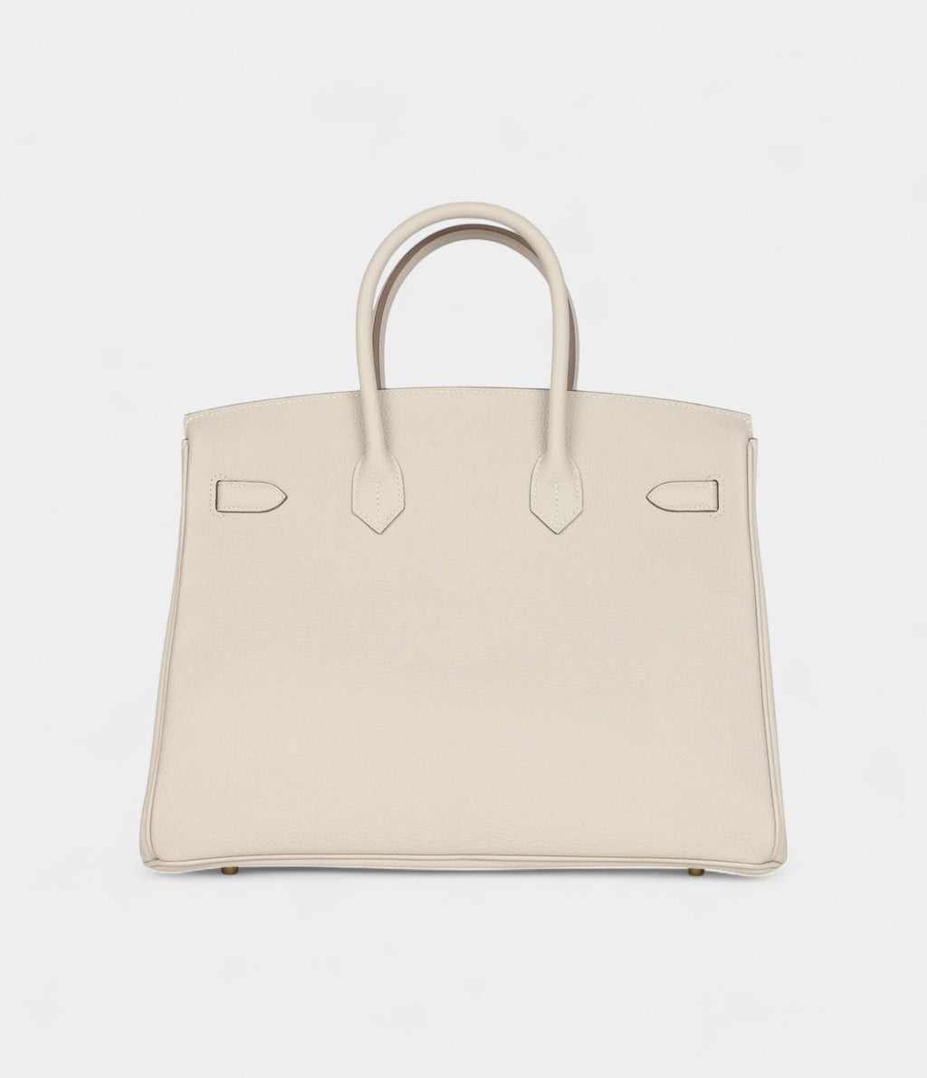 HM BK 35 Craie Togo Gold Hardware