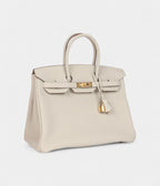 HM BK 35 Craie Togo Gold Hardware