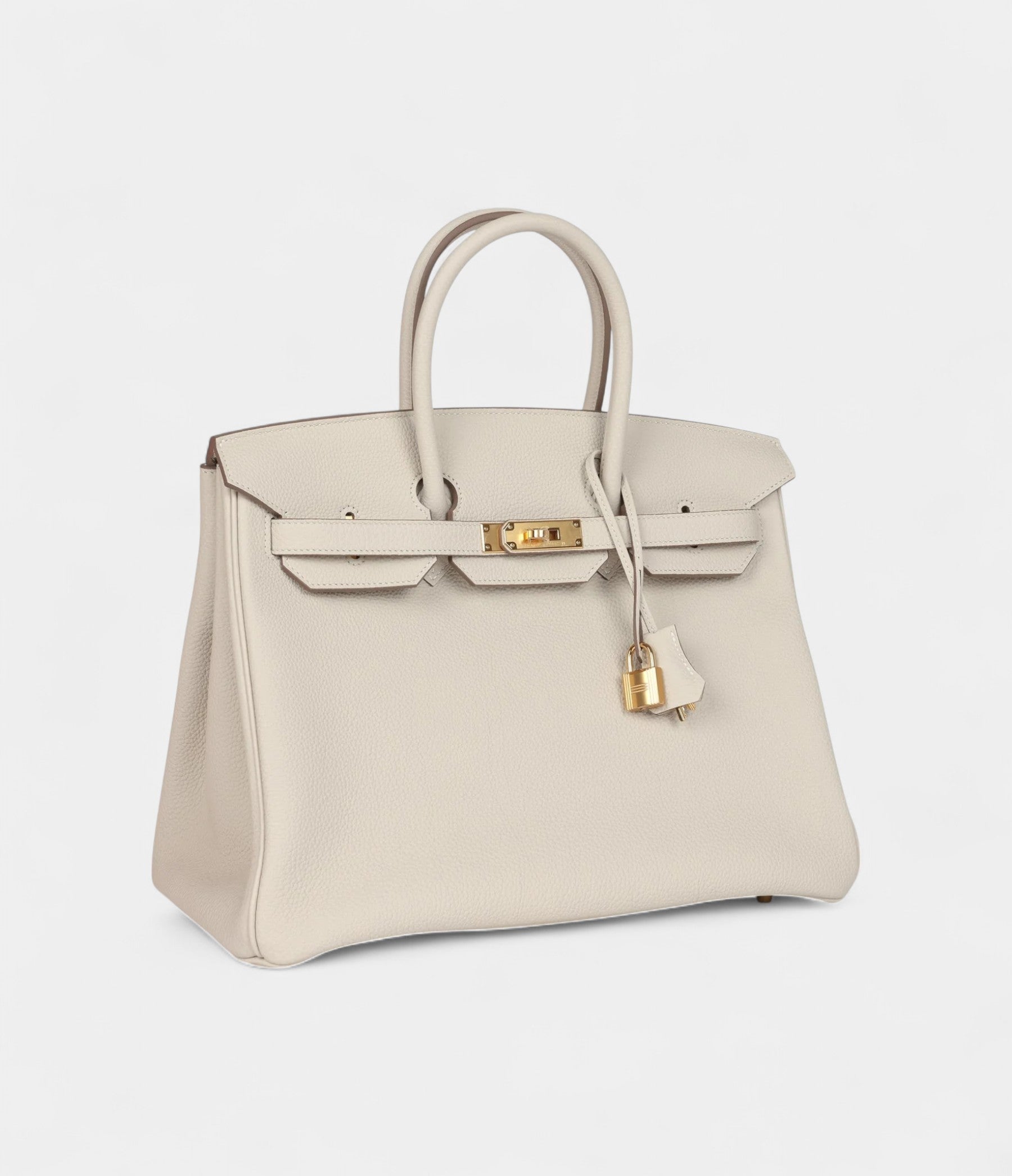 HM BK 35 Craie Togo Gold Hardware