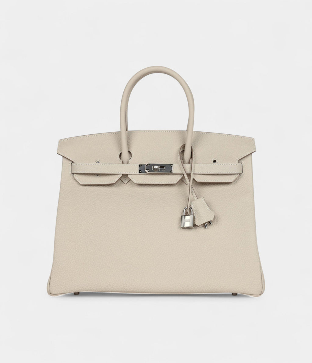 HM BK 35 Craie Togo Palladium Hardware