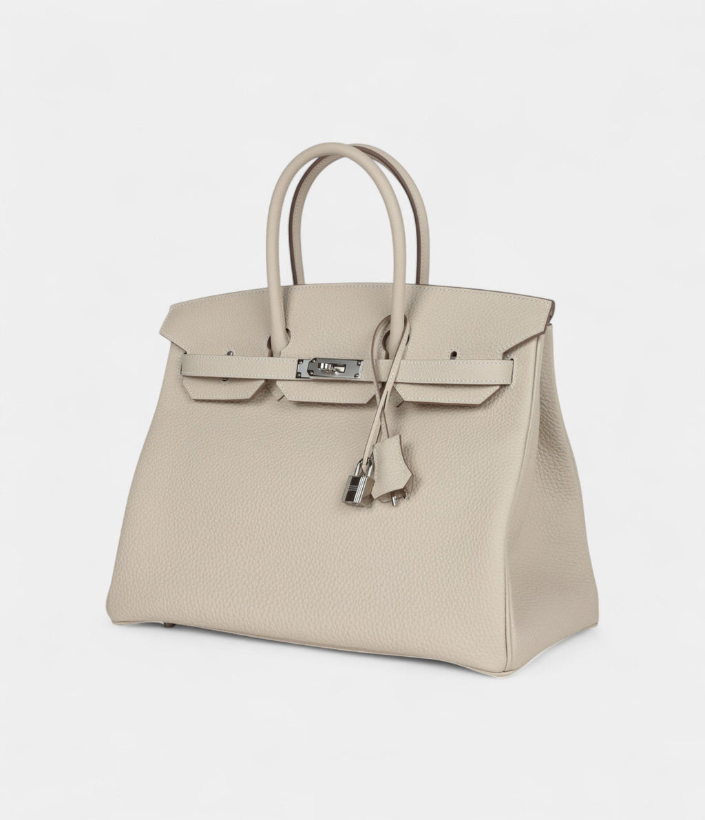HM BK 35 Craie Togo Palladium Hardware