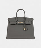 HM BK 35 Dark Gris Meyer Togo Permabrass Hardware