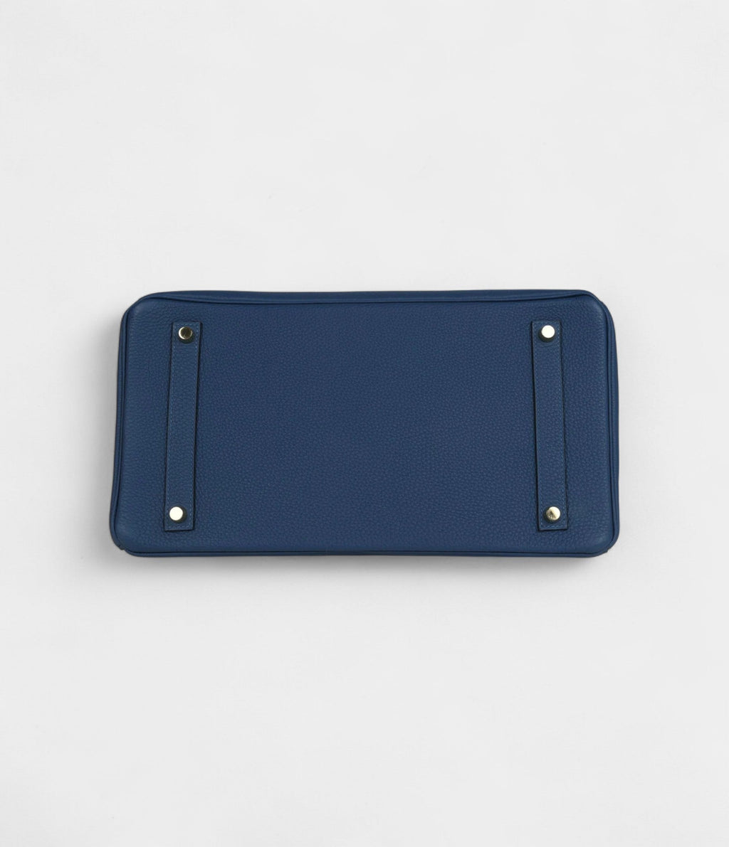 HM BK 35 Deep Bleu Togo Gold Hardware