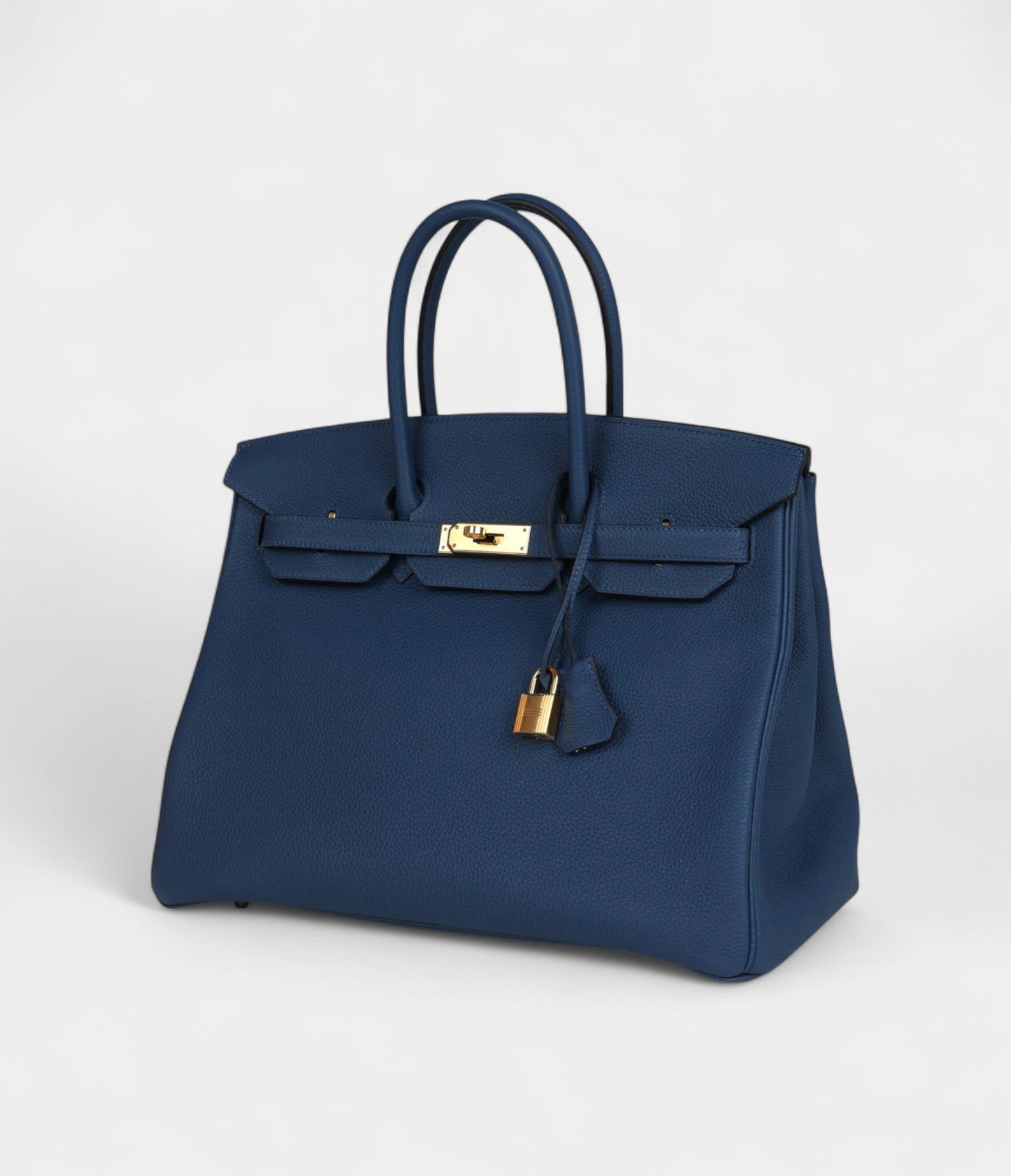 HM BK 35 Deep Bleu Togo Gold Hardware
