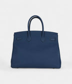 HM BK 35 Deep Bleu Togo Gold Hardware