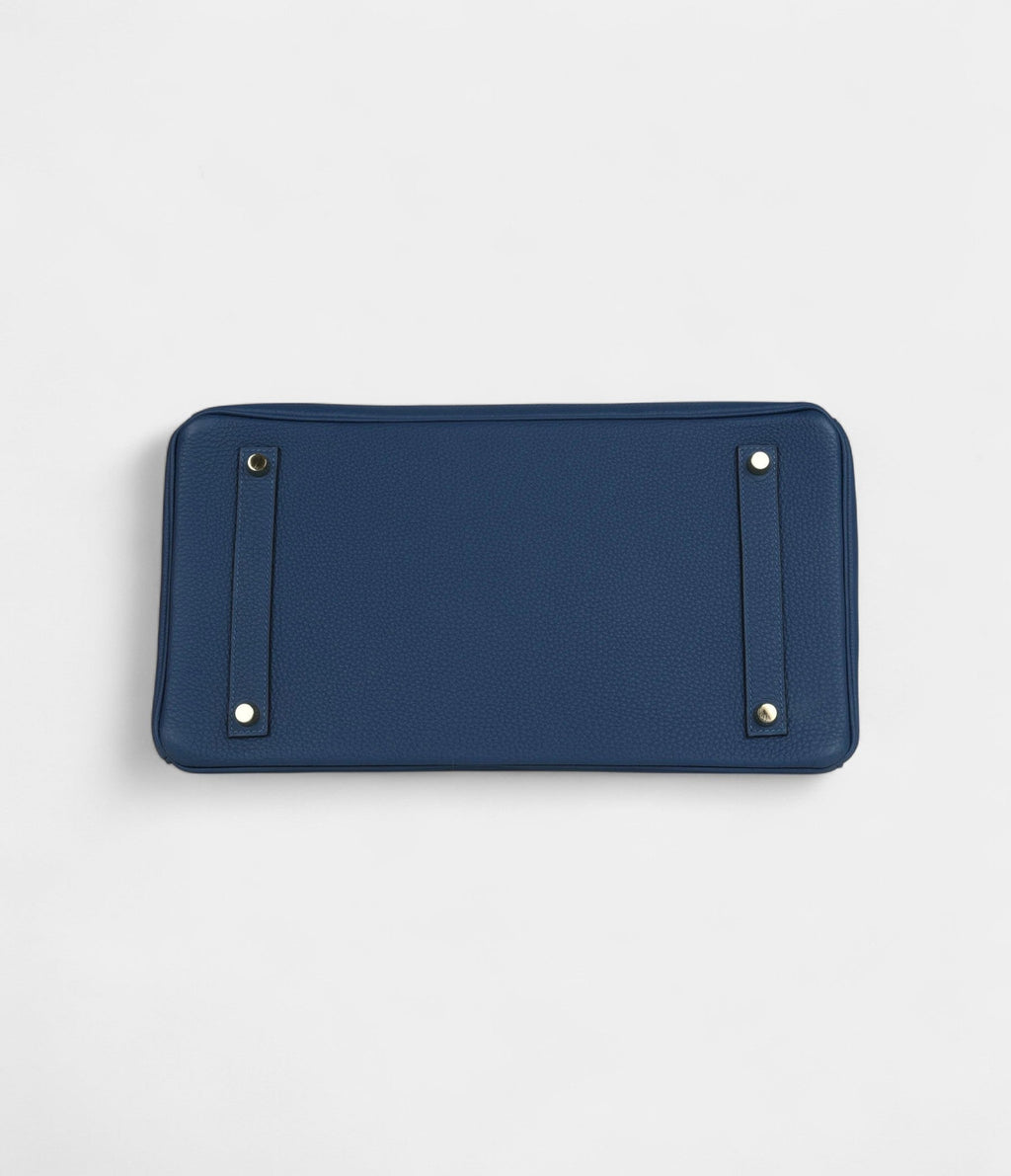 HM BK 35 Deep Blue Togo Gold Hardware